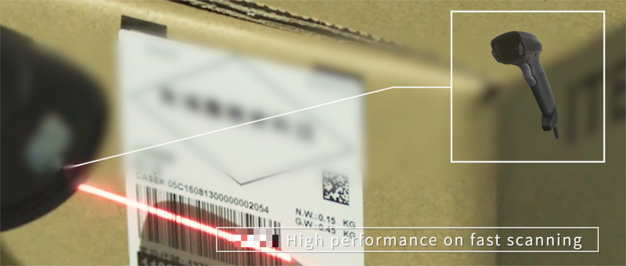 Scanning barcode on packing box