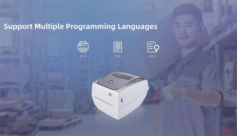 HPRT HD100 barcode label printer supports multiple programming languages